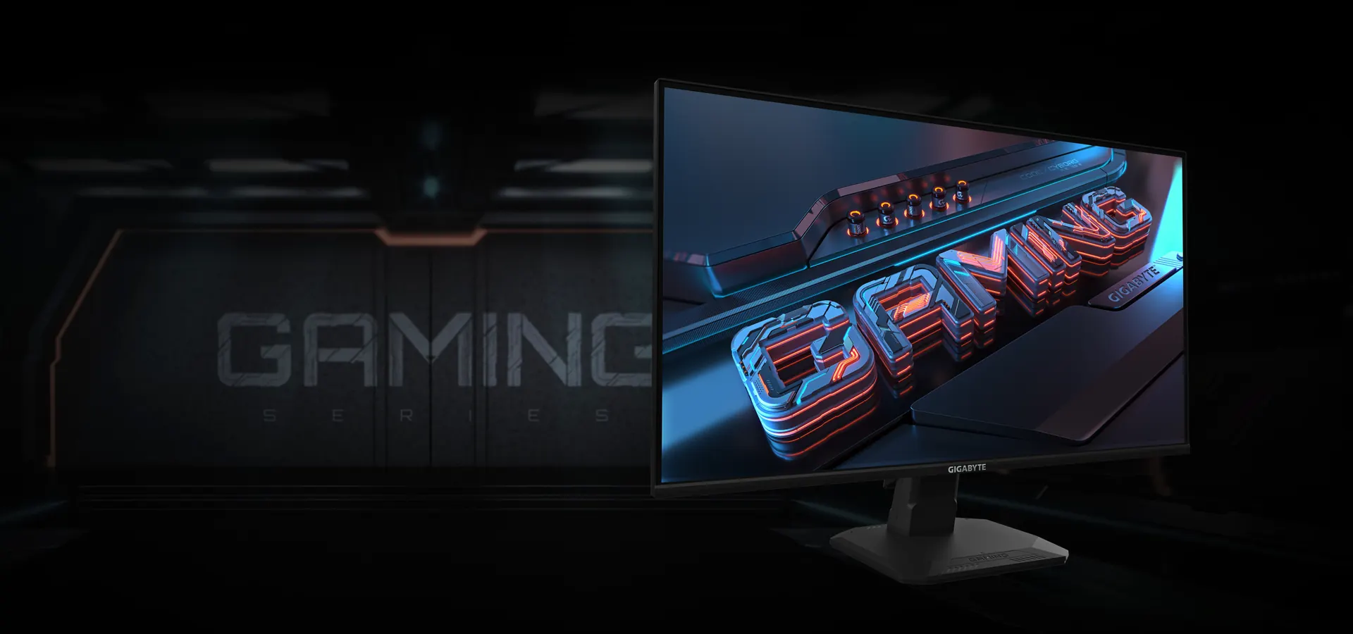 Monitor Gigabyte GS25F2 de 24,5 pulgadas visto en diagonal
