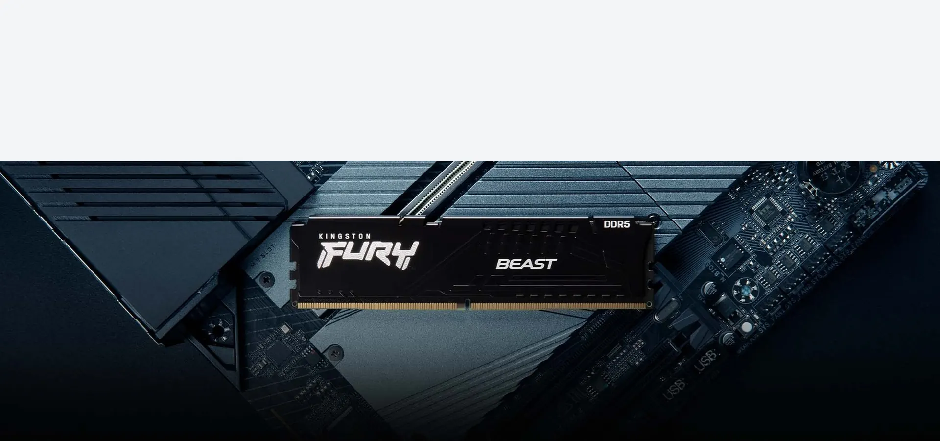 Memoria RAM Kingston FURY Beast DDR5 de 16 GB a 6400 MT/s, color negro
