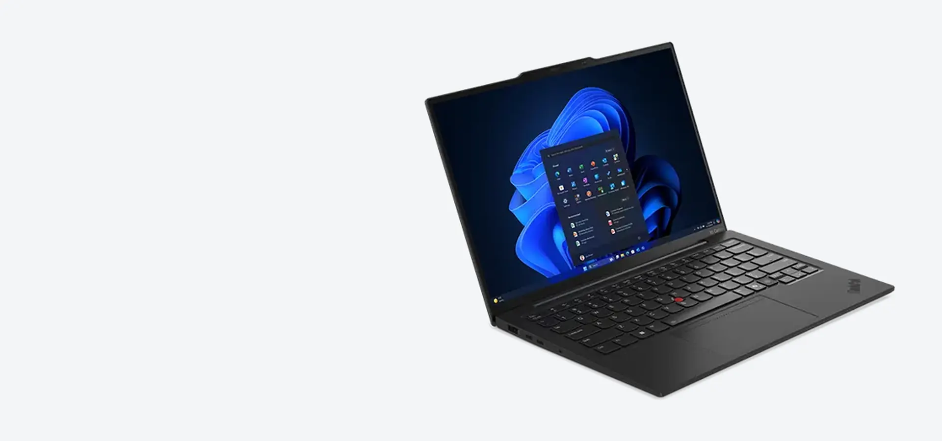 Notebook Lenovo ThinkPad X1 Carbon Gen 13 de 14 pulgadas, vista abierta