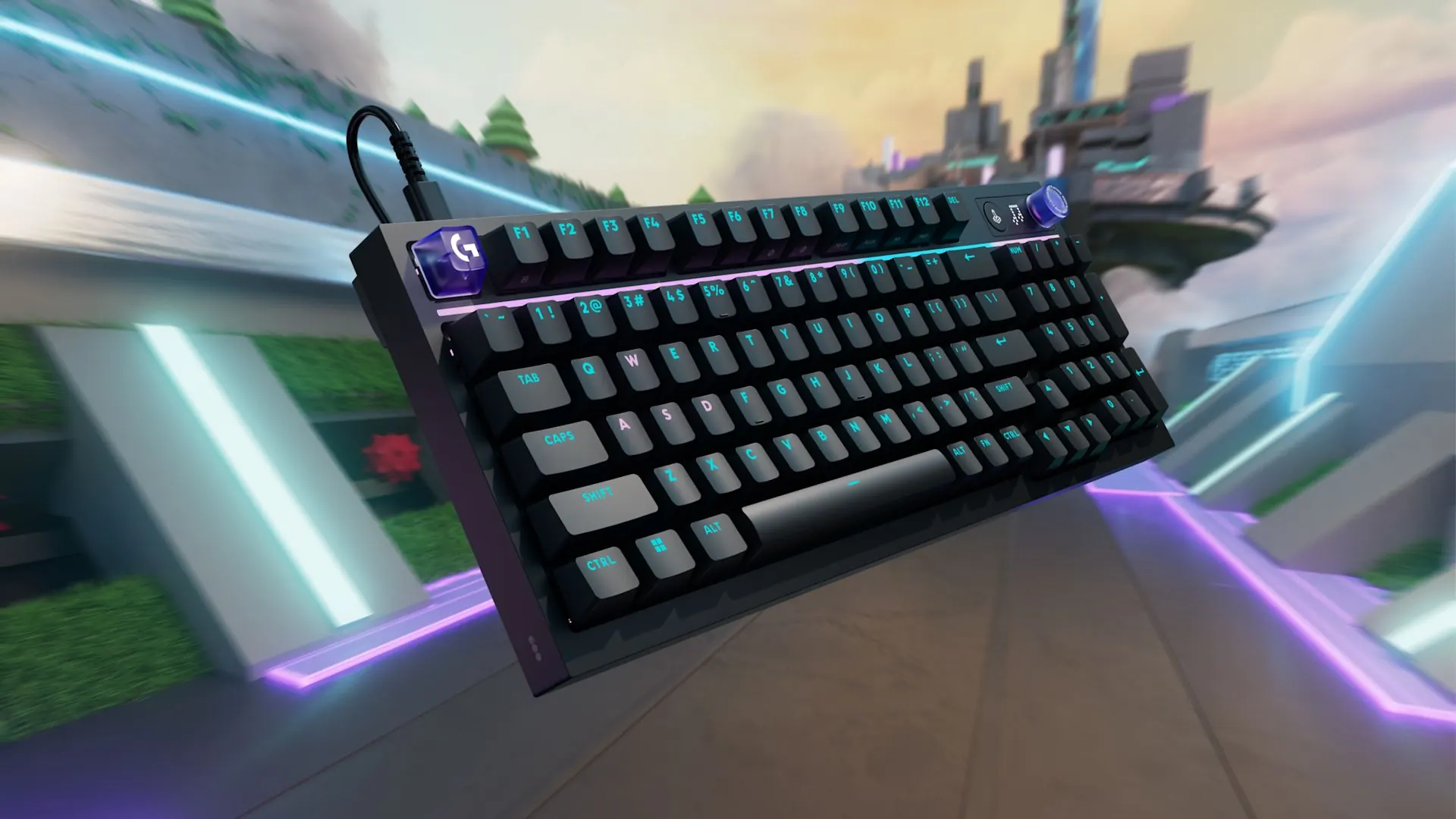 Teclado mecánico para juegos Logitech G316 X 98 con cable y barra de luz RGB