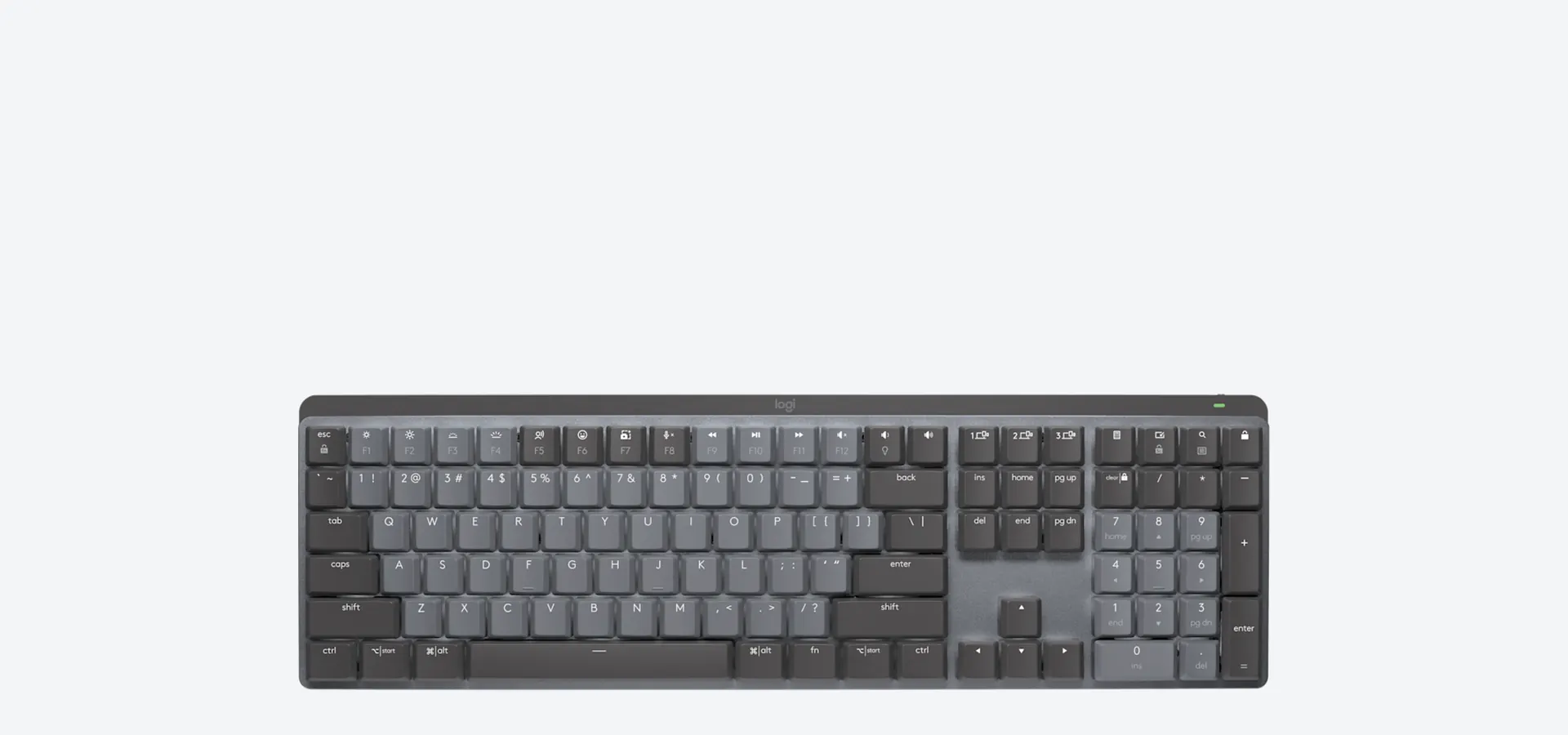 Teclado mecánico inalámbrico Logitech MX Mechanical en color grafito