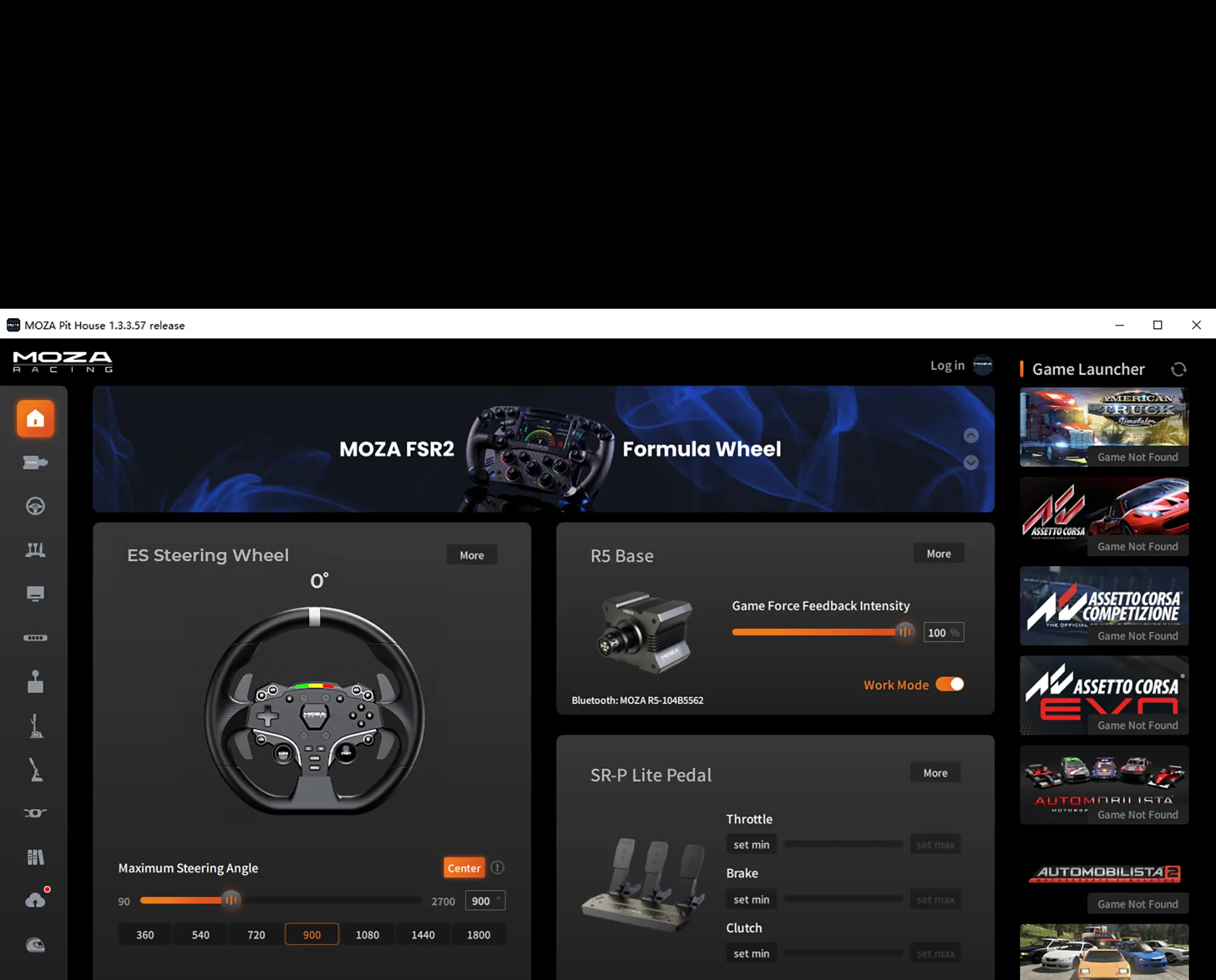 Software MOZA Pit House
