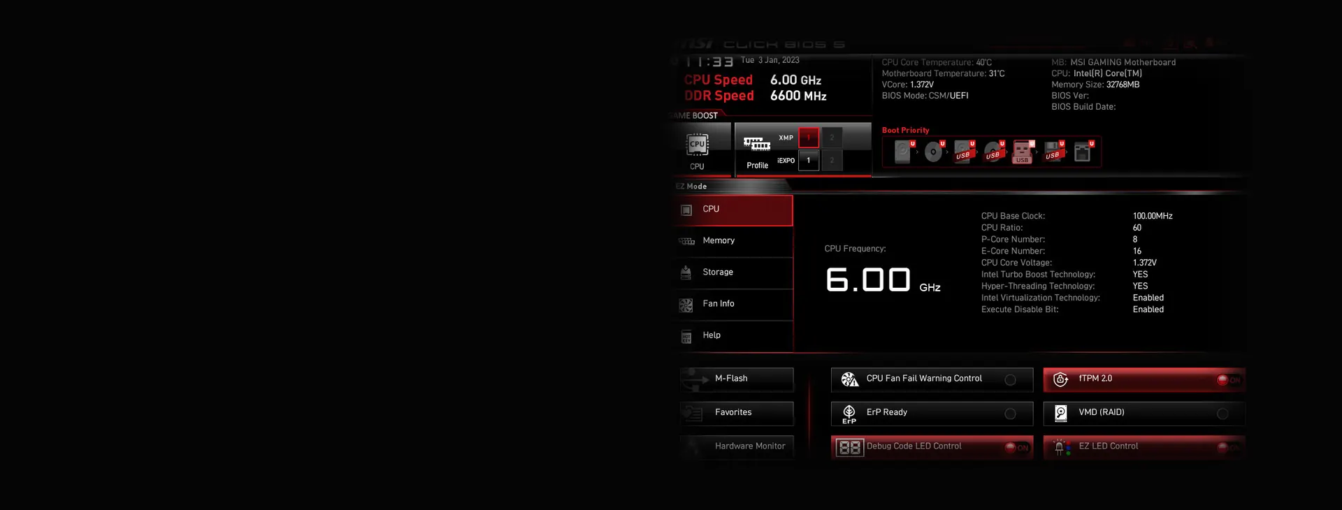 Click BIOS 5 y overclocking con XMP