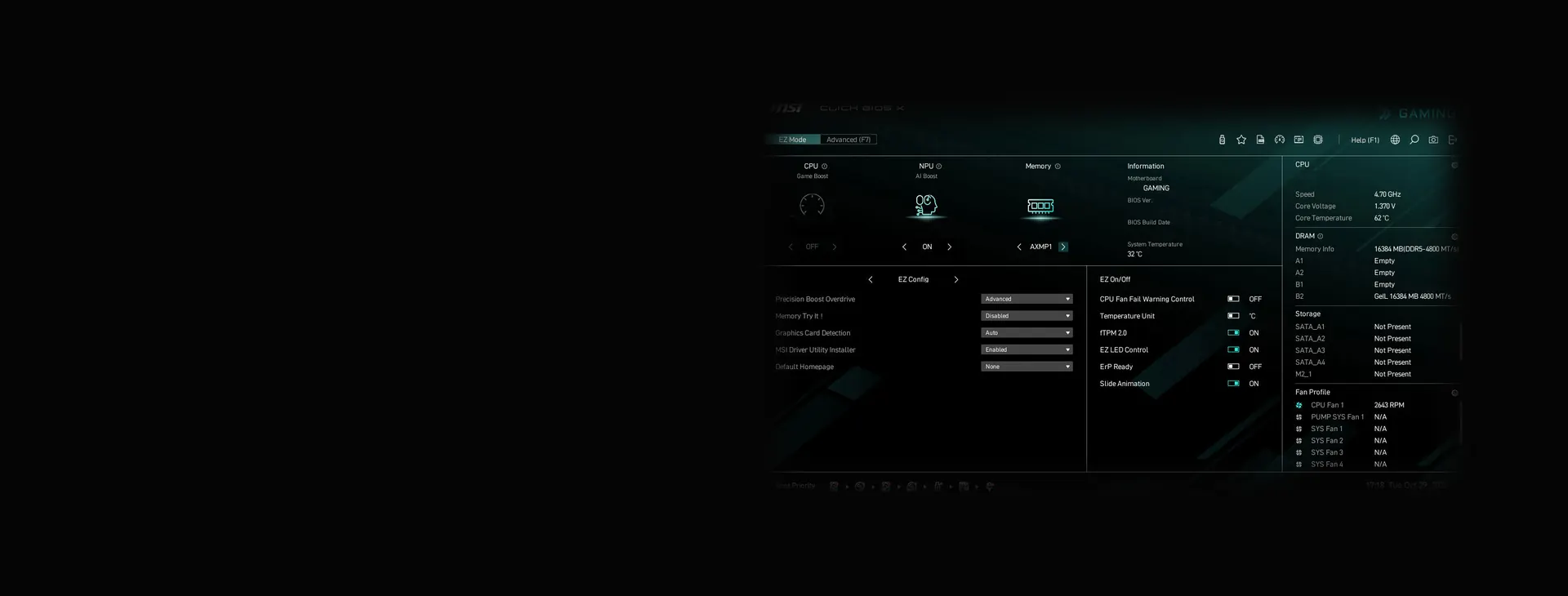 Click BIOS X