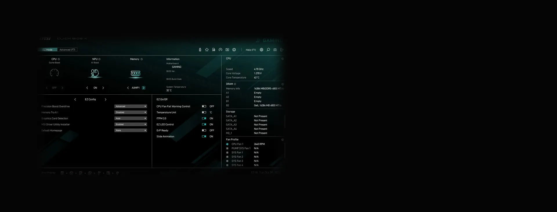 Click BIOS X