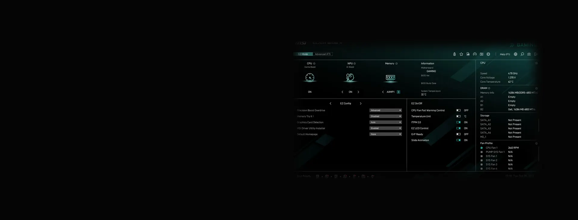 Click BIOS X