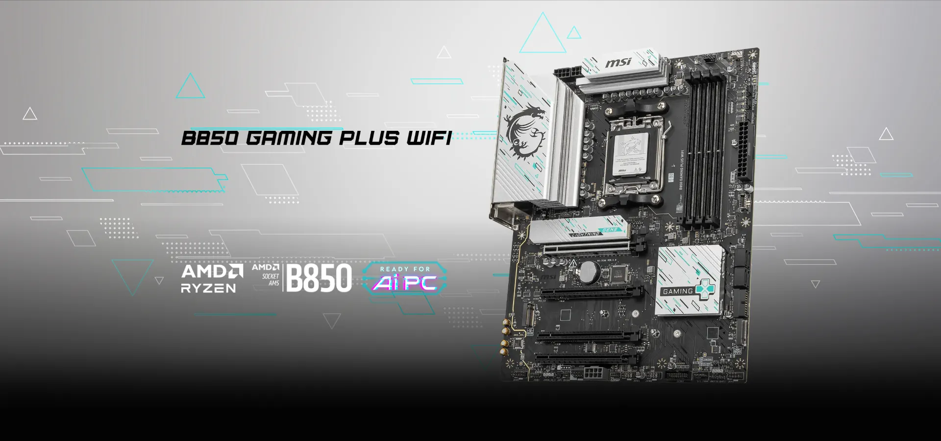 Motherboard MSI B850 GAMING PLUS WIFI para procesadores AMD Ryzen en socket AM5