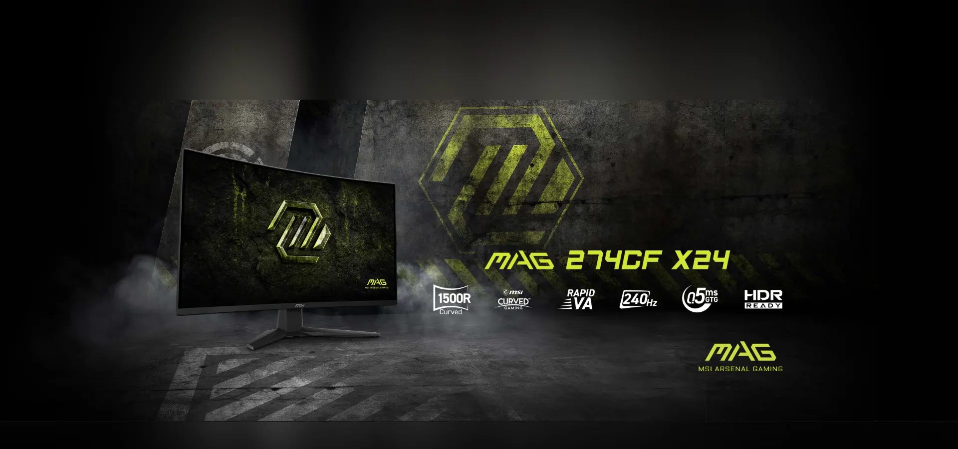 Monitor gamer curvo MSI MAG 274CF X24 de 27 pulgadas