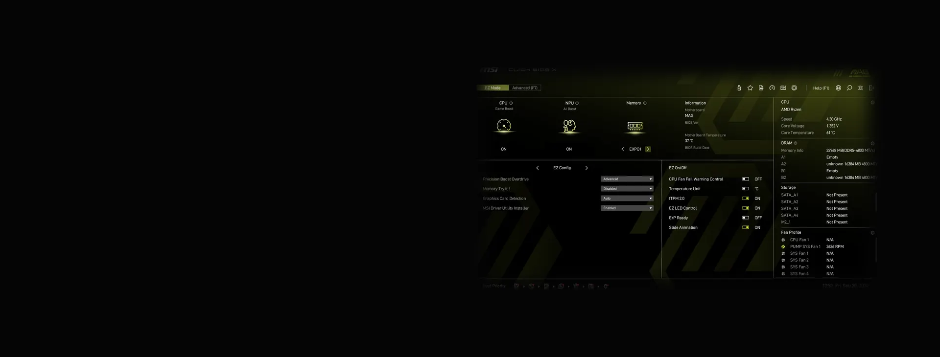 Click BIOS X