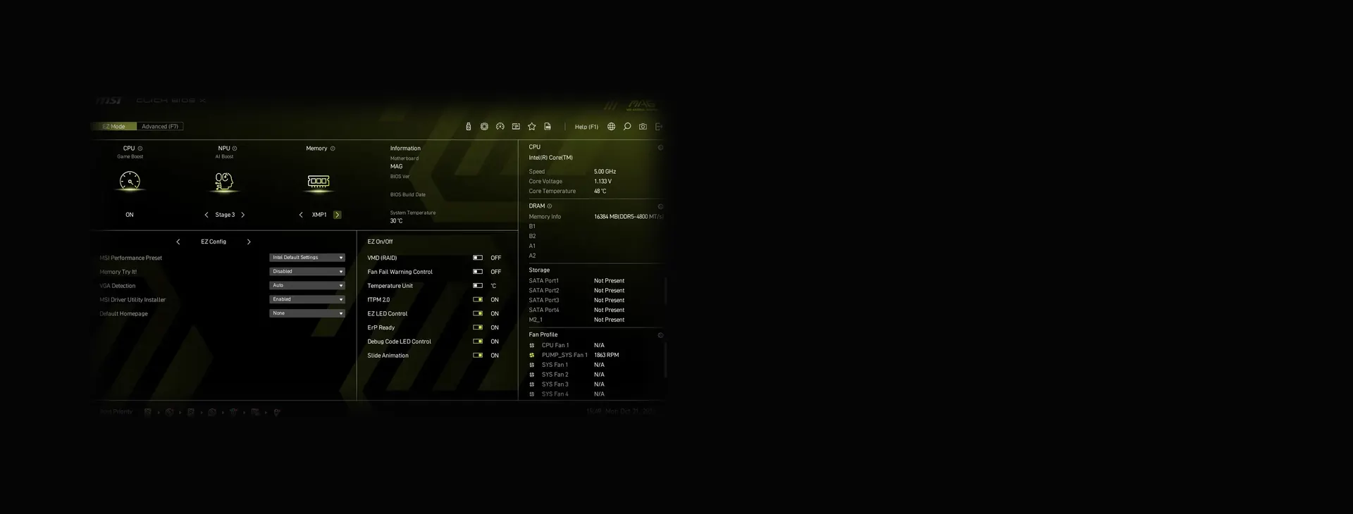 Overclocking en un clic