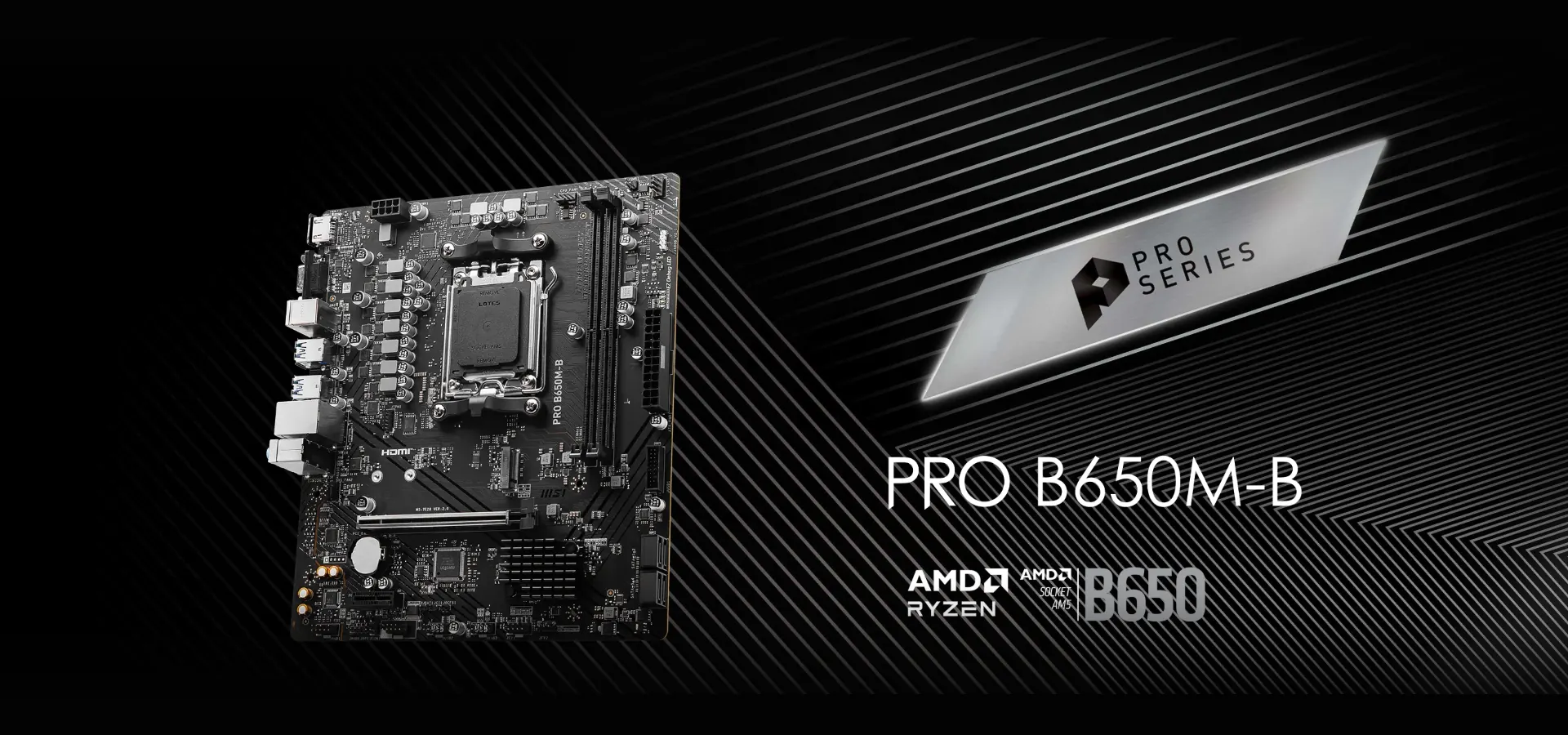 Motherboard MSI PRO B650M-B mATX socket AM5 con memoria DDR5 para procesadores AMD Ryzen