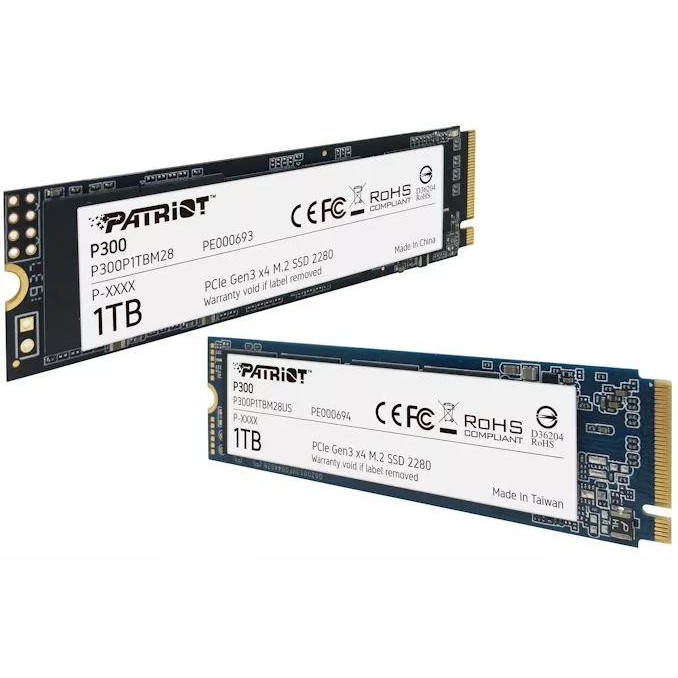 Disco SSD Patriot P300 1TB M.2 NVMe PCIe