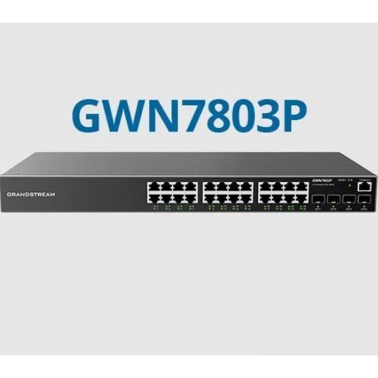 Switch Grandstream L2+ 24 Puertos PoE Giga 4SFP