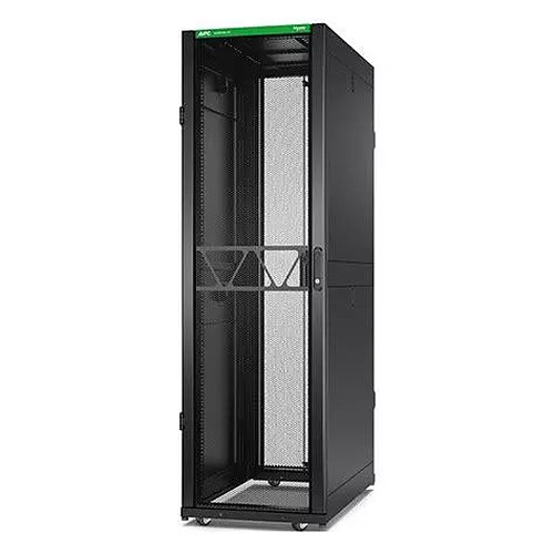 Rack para servidores APC NetShelter SX Gen 2, 42U, 1991 alto x 600 ancho x 1070 profundidad mm, con laterales, negro