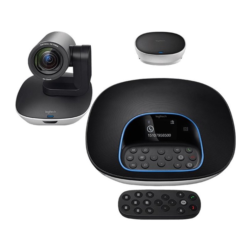 Equipo de Videoconferencia Logitech Group con Cámara PTZ Full HD 1080p y Manos Libres Bluetooth Equipo de Videoconferencia Logitech Group con Cámara PTZ Full HD 1080p y Manos Libres Bluetooth